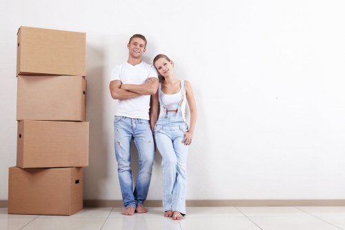 Professional removals team planning a home move in Hornchurch