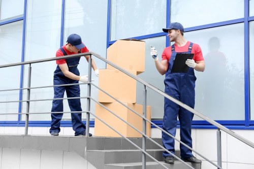Household items being organised for storage in Hornchurch