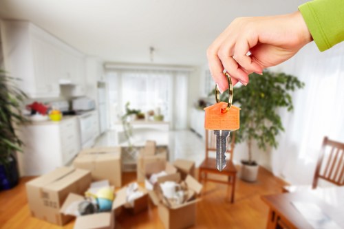 Person using Hornchurch storage for boxes and household items