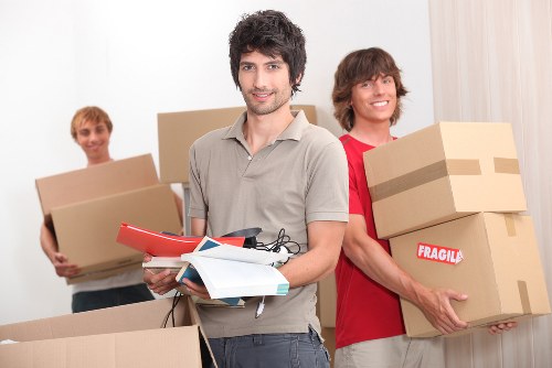 Household items being carefully packed for local removals in Hornchurch