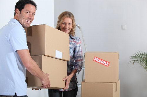 Packed household items ready for storage and relocation